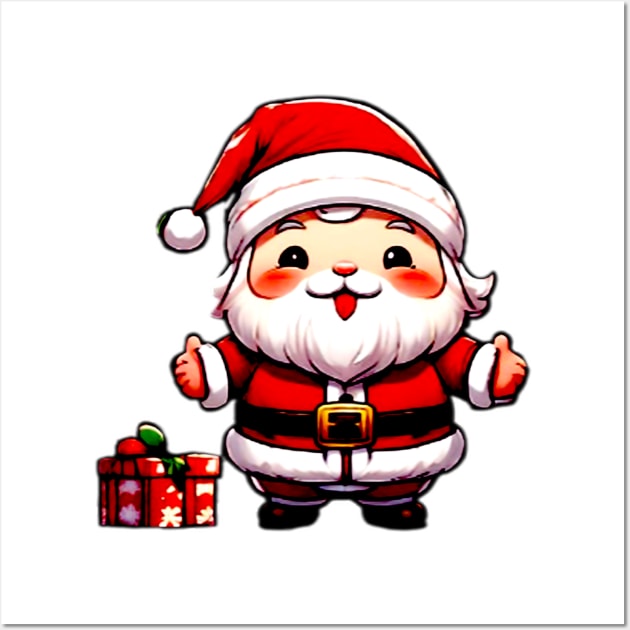 Happy Kawaii Santa Claus 03 Wall Art by Vamamoi Créations